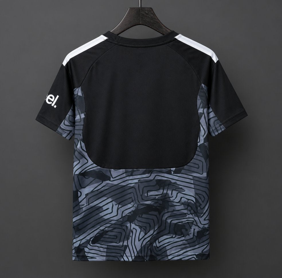 2026-27 Arsenal Black with Dark Grey Geometric Contour Pattern Goalkeeper S-2XL
