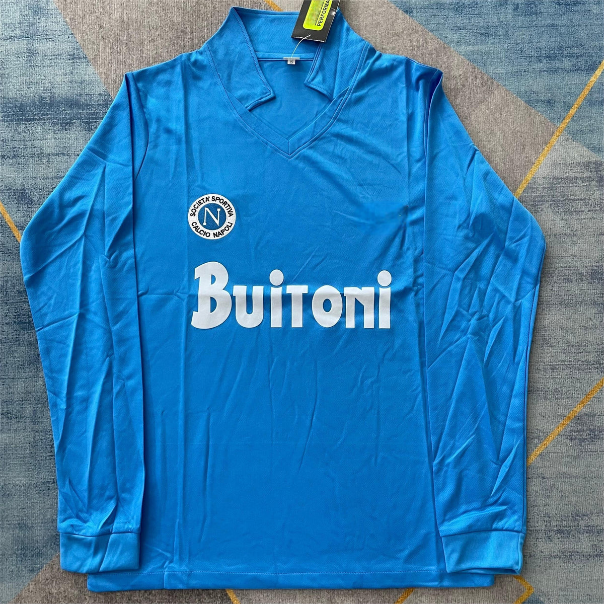 1986-87 Napoli Home Retro Long Sleeve S-2XL