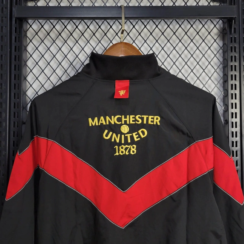 2025-26 Manchester United Black-Red 1878 Windbreaker S-2XL