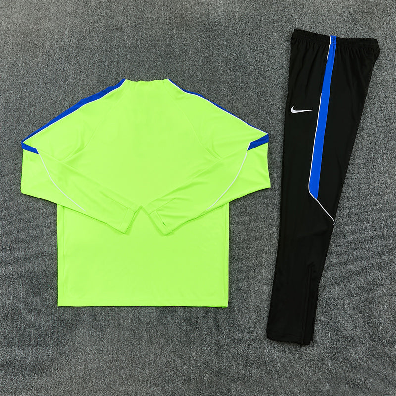 2026-27 Atlético Madrid fluorescent green Half Zip Training Suit Adults Or Children