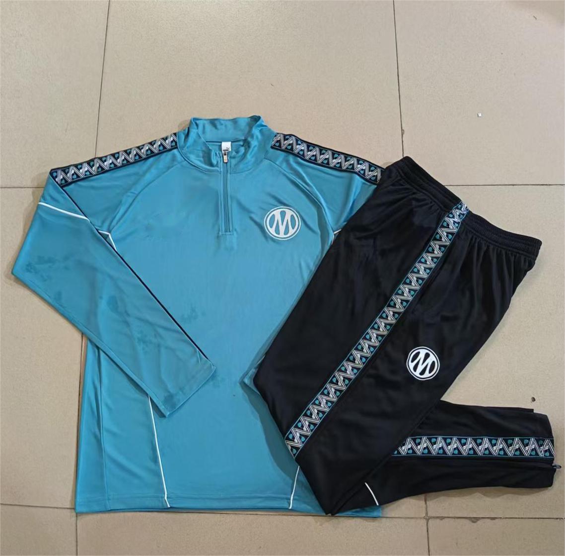 2026-27 Marseille Blue Half Zip Training Suit Adults Or Children
