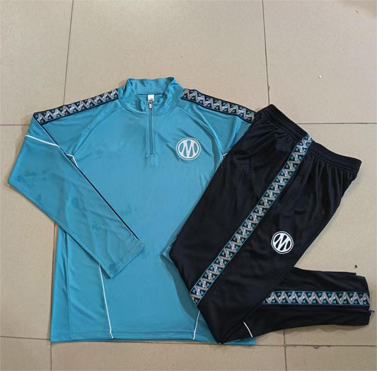 2026-27 Marseille Blue Half Zip Training Suit Adults Or Children