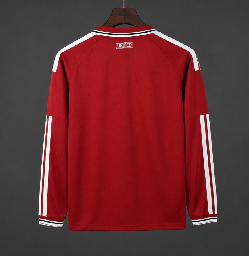 2026-27 Manchester United Home Red with White Stripes Long Sleeve S-4XL