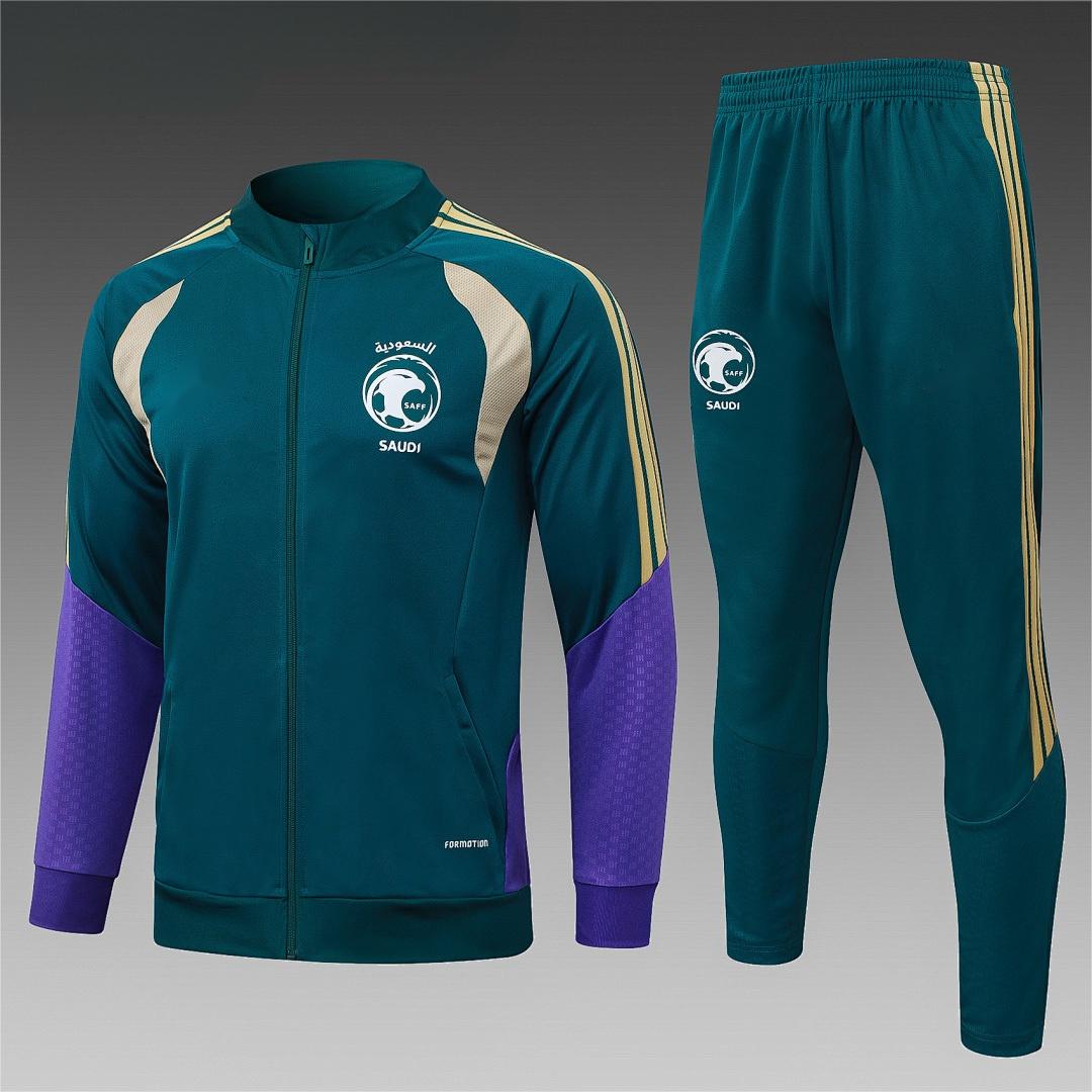 2026 Saudi Arabia Deep Green Full Zip Training Suit Adults Or Children
