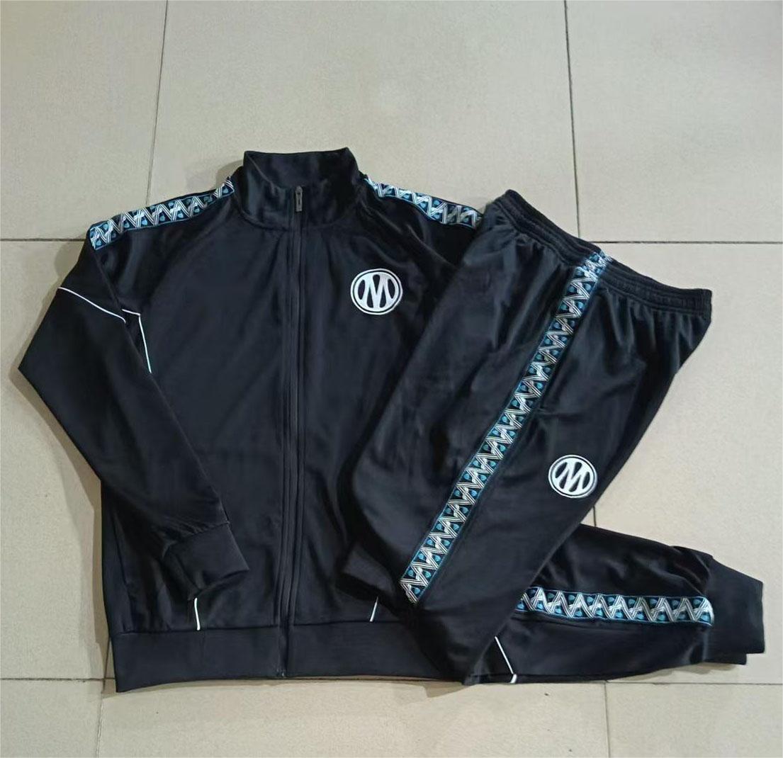 2026-27 Marseille Black Full Zip Training Suit Adults Or Children