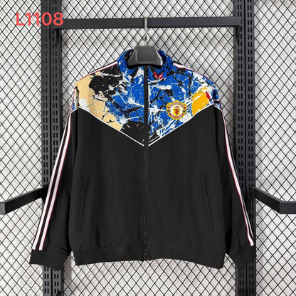2025-26 Manchester United Stone Roses Band Collaboration Waterproof Windbreaker S-2XL