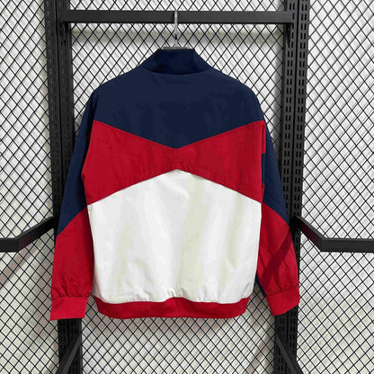 2025-26 Paris weiß-roter wasserdichter Windbreaker S-2XL