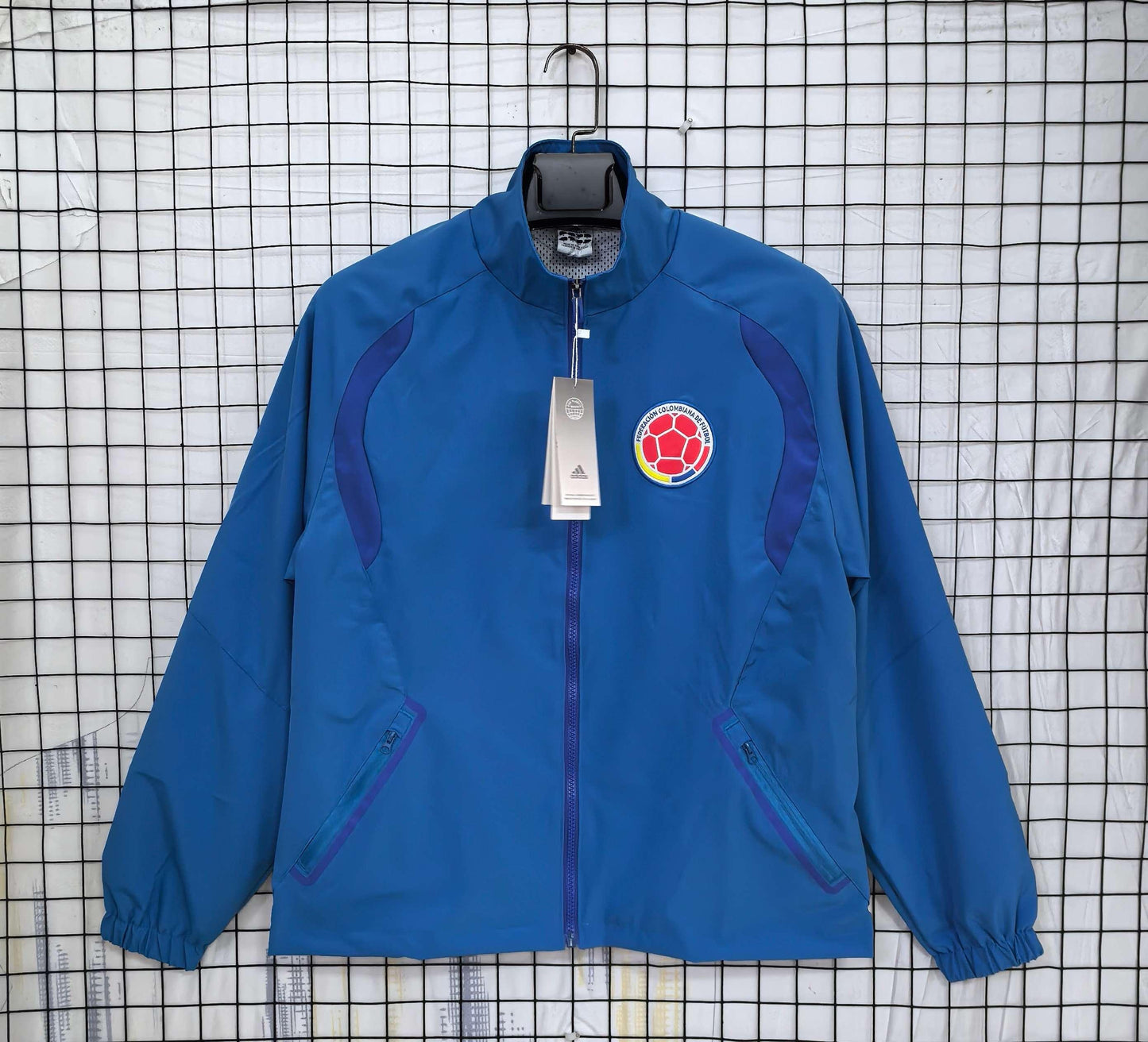 Cortavientos impermeable azul Colombia 2026 S-2XL