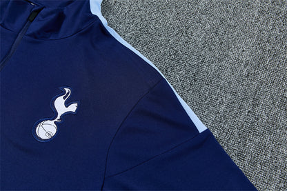 2627 Tottenham Hotspur Royal Blue Half Zip Training Suit Adults Or Children