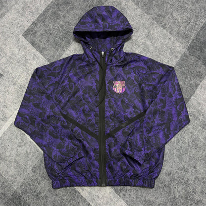 2026-27 Barcelona Black Purple Casual Windbreaker S-2XL