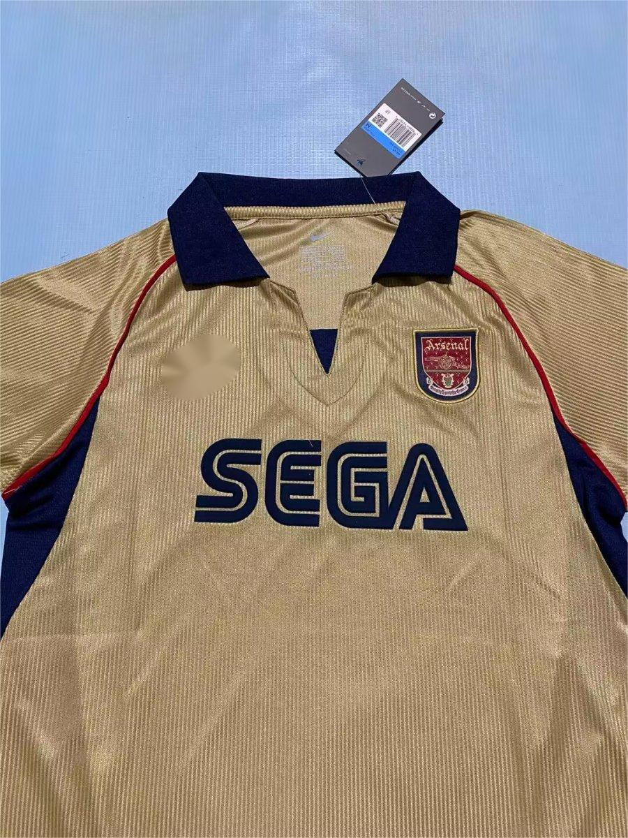 2026-27 Arsenal Away Vintage 2001-02 Remake Gold S-4XL