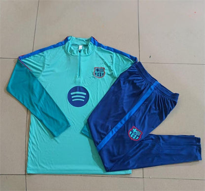 2026-27 Barcelona Light Green Half Zip Training Suit Adults Or Children
