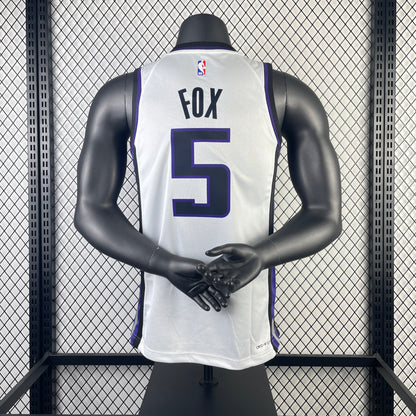 NBA 2024-25 Kings home white No. 5 FOX