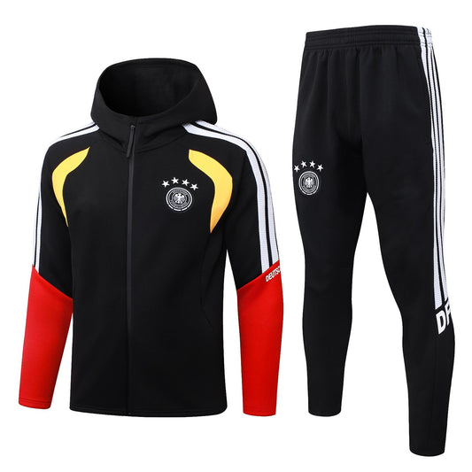 2026 Germany Black Long Pull Training Suit Adults Or Children