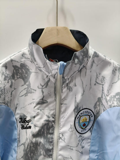2026-27 Manchester City White Reversible Embroidered Windbreaker S-2XL