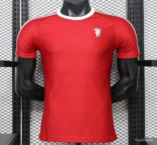 2026-27 Manchester United Red with White Three-Stripe Shoulders Player S-2XL