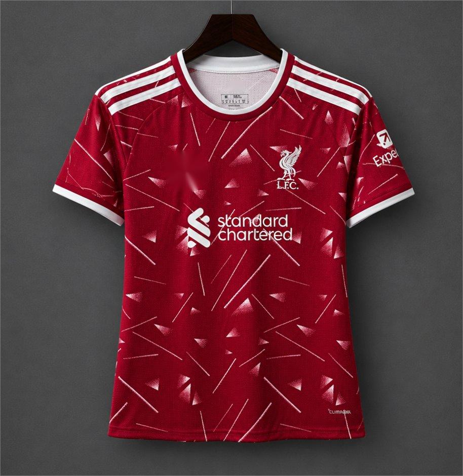 2026-27 Liverpool Home Red With Triangle Pattern Women S-4XL