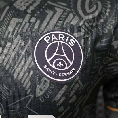 2026-27 París Negro con Patrón Tribal Jugador Especial S-3XL