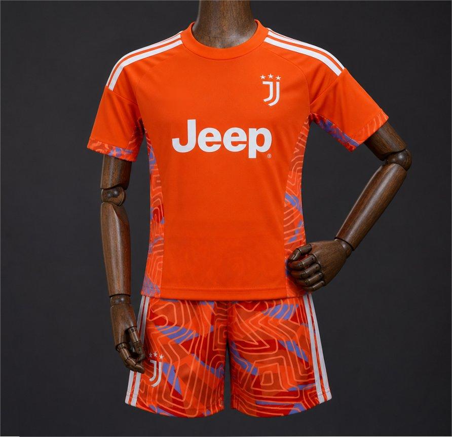 2026-27 Juventus Orange with Abstract Maze Pattern Goalkeeper kids 16-28