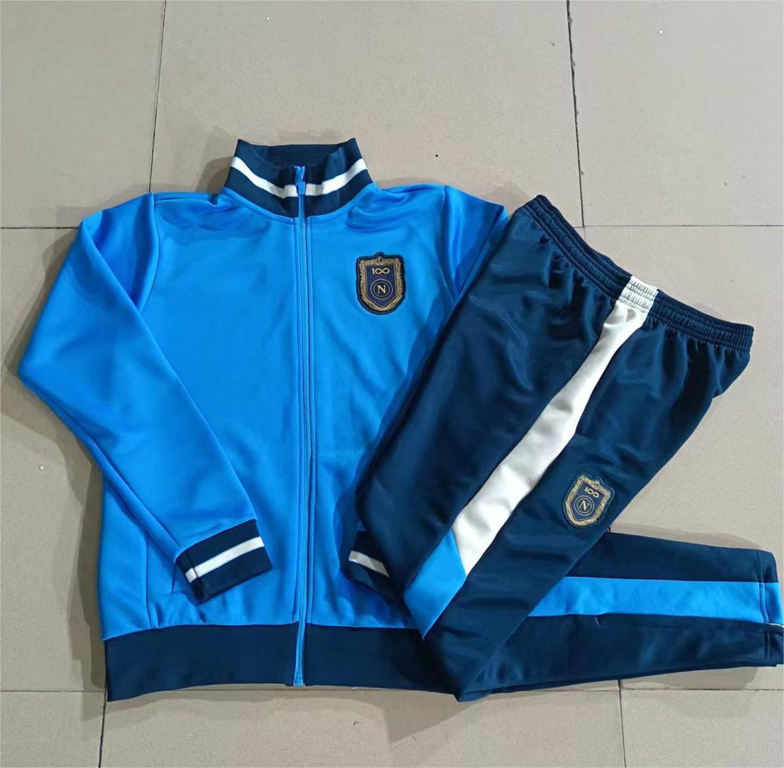 2026-27 Napoli Lake Blue Full Zip Training Suit Adults Or Children