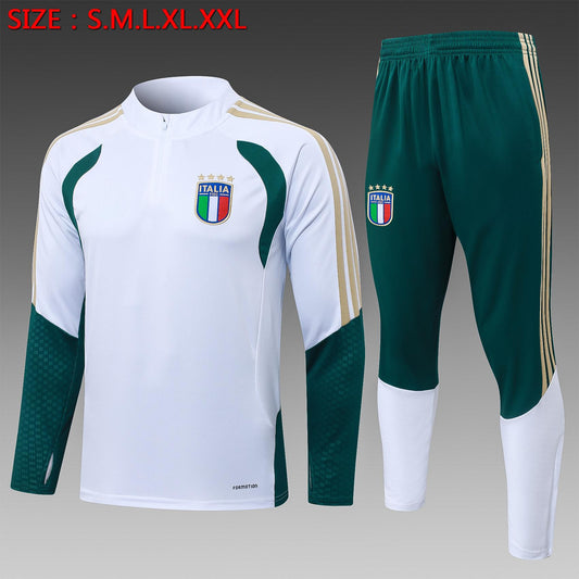 2026-27 Italia chándal de entrenamiento blanco de media cremallera S-2XL