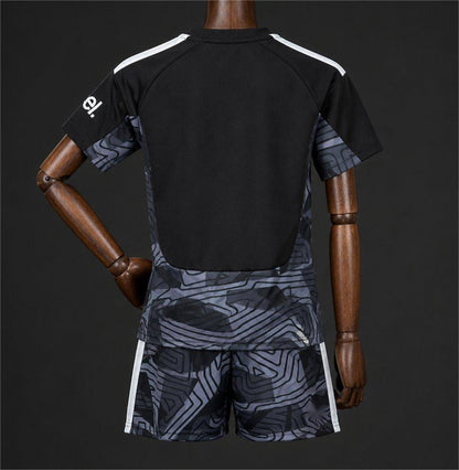2026-27 Arsenal Black with Dark Grey Geometric Contour Pattern Goalkeeper Kids Size 16-28