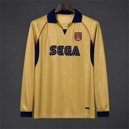 2026-27 Arsenal Away Vintage 2001-02 Remake Gold Long Sleeve S-4XL