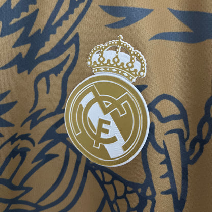 23-24 Real Madrid Édition Spéciale Dragon Chinois Jaune S-XXL