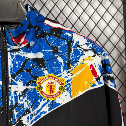 2025-26 Manchester United Stone Roses Band Collaboration Waterproof Windbreaker S-2XL