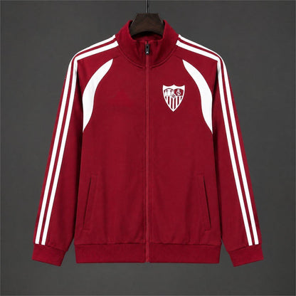 2026-27 Sevilla Burgundy Full-Zip Jacket S-2XL