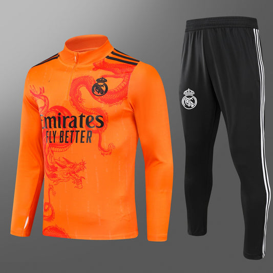 2024-25 Real Madrid Orange Special Edition Training Suit S-2XL