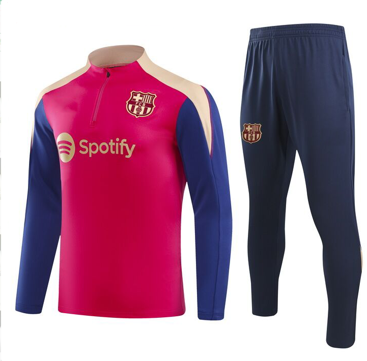 2024-25 Barcelona red Training Suit Kids Size 10-18