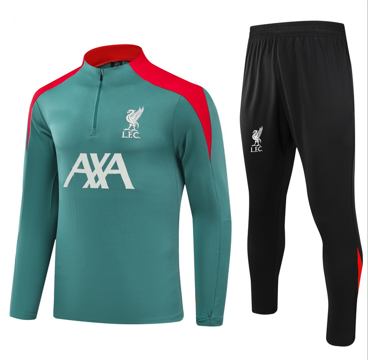 2024-25 Liverpool Green Clearance Training Suit Kids Size 10-18