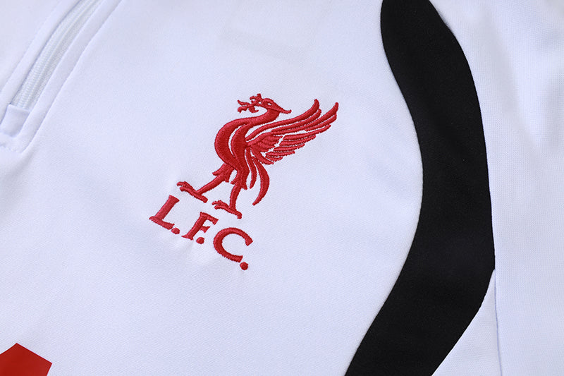 2026-27 Liverpool White Half Zip Training Suit Adults Or Children