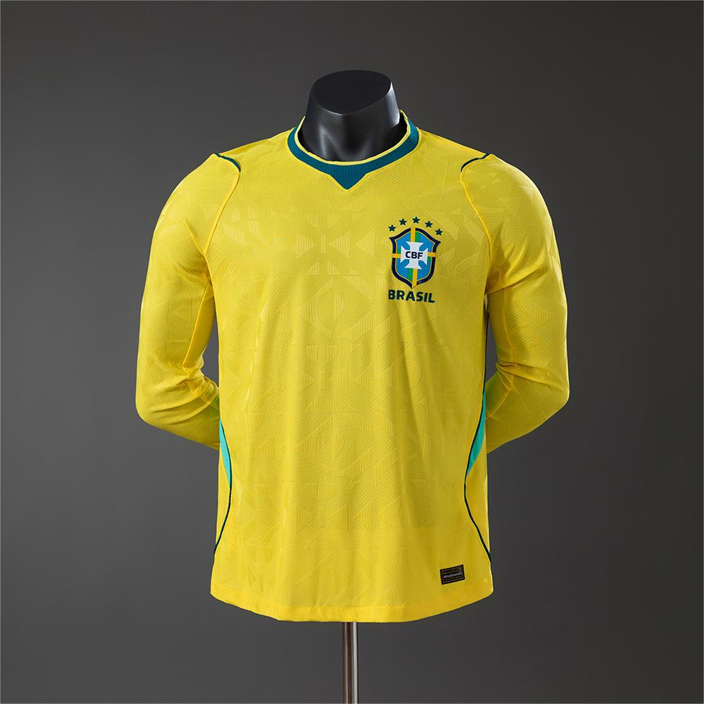 Camiseta de jugador local de manga larga de la Copa Mundial Brasil 2026 S-4XL