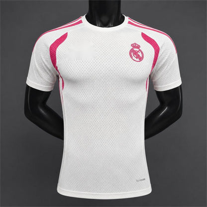 2026-27 Real Madrid White with Pink Training Player S-3XL