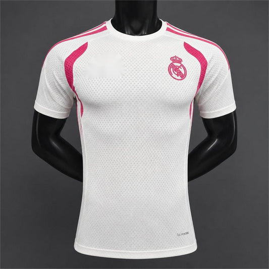 2026-27 Real Madrid White with Pink Training Player S-3XL