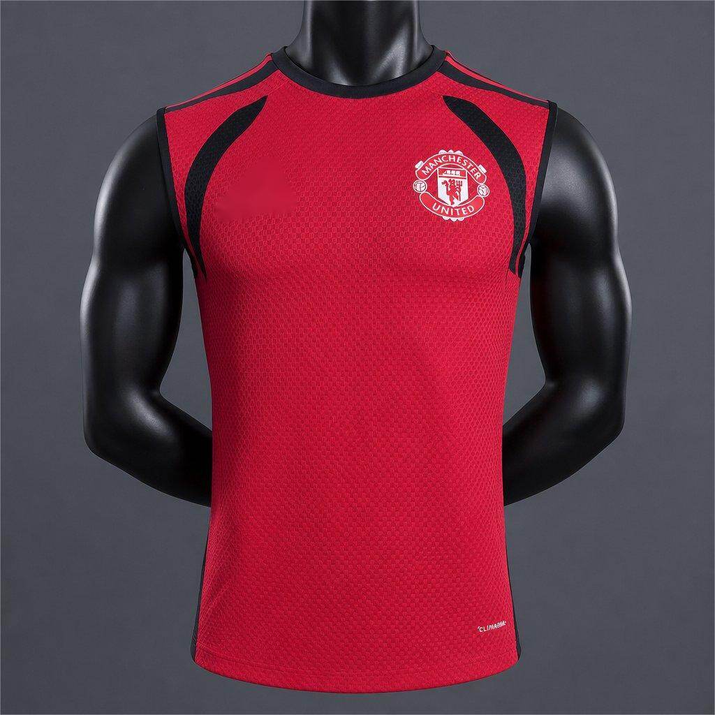 2026-27 Manchester United Red with Black Vest Player S-3XL