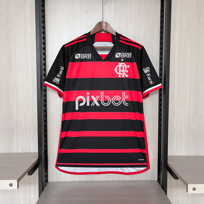 2024-25 Flamengo Heimtrikot aller Sponsoren S-XXXXL