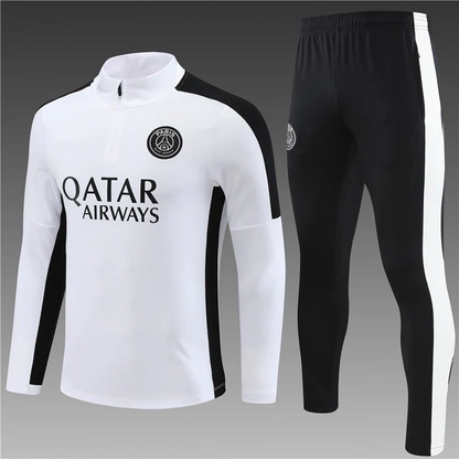 Kit de survêtement d'entraînement Paris Saint-Germain PSG BLANC-NOIR 2023-24