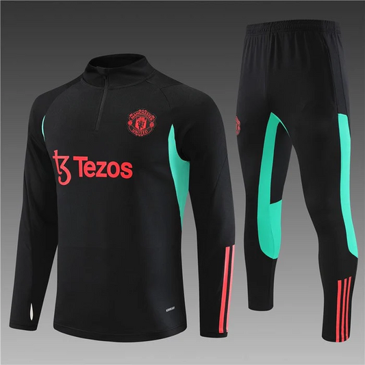 Tenue d'Entraînement MANCHESTER UNITED NOIR-ROUGE 2023 2024