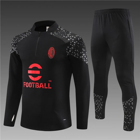 Ensemble d'Entraînement AC MILAN NOIR 2023 2024