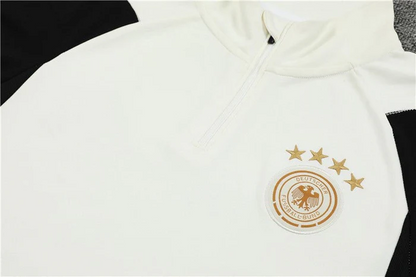 GERMANY BEIGE-BLACK Training Suit Kit 2023 2024