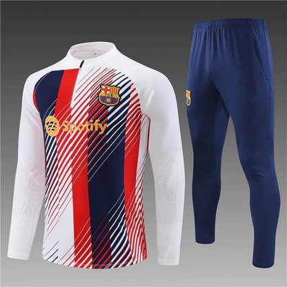 FC BARCELONA WHITE Training Suit Kit 2023 2024