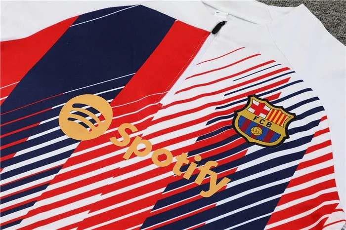 FC BARCELONA WHITE Training Suit Kit 2023 2024