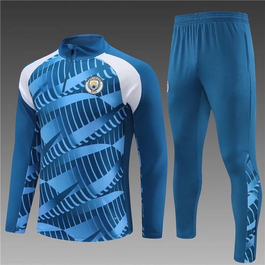 MANCHESTER CITY BLUE GRADIENT Training Suit Kit 2023 2024