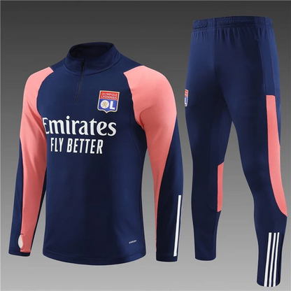 OLYMPIQUE DE LYON BLEU-ROSA Trainingsanzug-Set 2023 2024