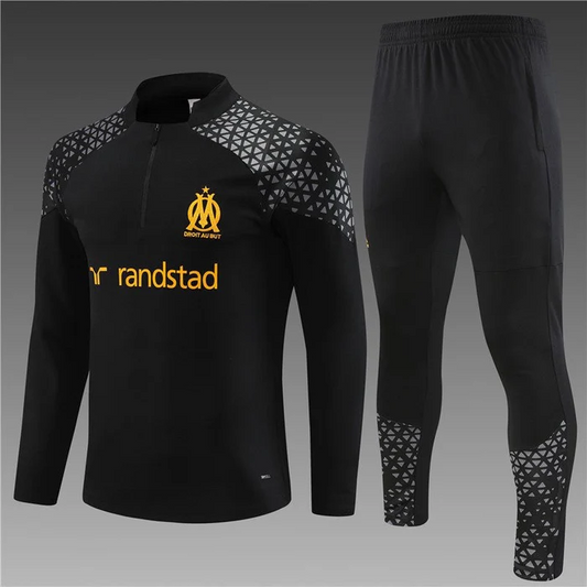 MARSEILLE OLYMPIC BLACK Training Suit Kit 2023 2024