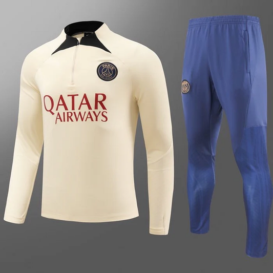 Kit de survêtement d'entraînement Paris Saint-Germain PSG BEIGE 2023-24