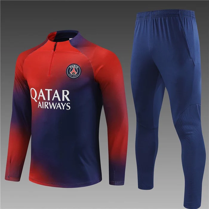 2023-24 PSG BLUE-RED Training Suit Kit Paris Saint-Germain